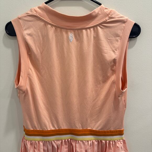 FP Movement You Got Served Peach Pink Pleated Mini Tennis Dress Retro Sport - Picture 6 of 10